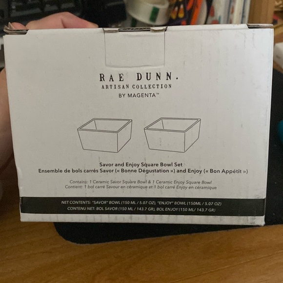 🎉2X Host Pick🎉 NIB Rae Dunn Artisan Square Bowl Set - Picture 2 of 8